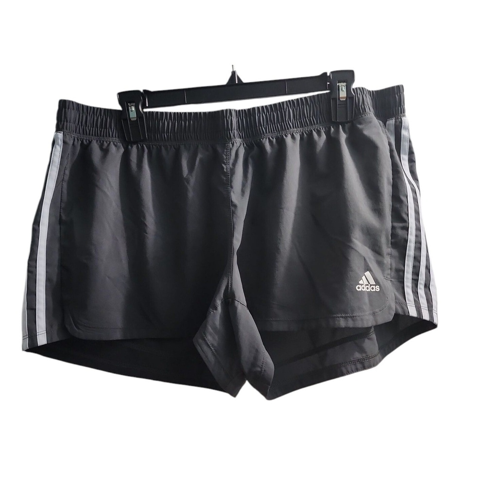 Adidas Running Shorts Womens 3 Stripe Athletic Gym Workout Gray XL